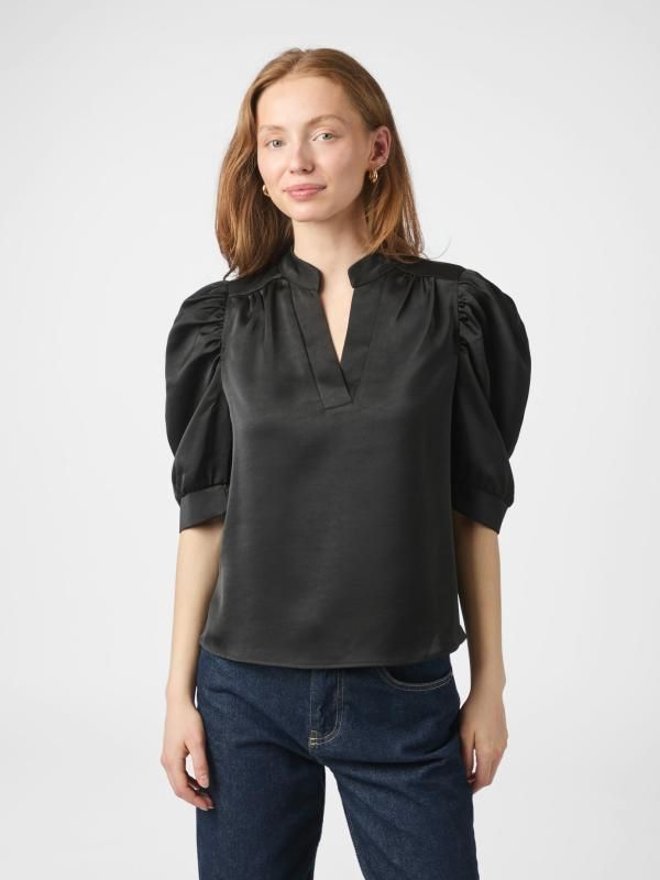 Neo Noir Roella Heavy Sateen Blouse Zwart