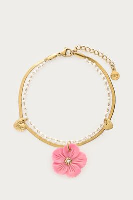 My Jewellery Bracelet pearl chain pink shell Goud