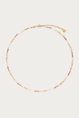 My Jewellery Necklace beads pink Goud