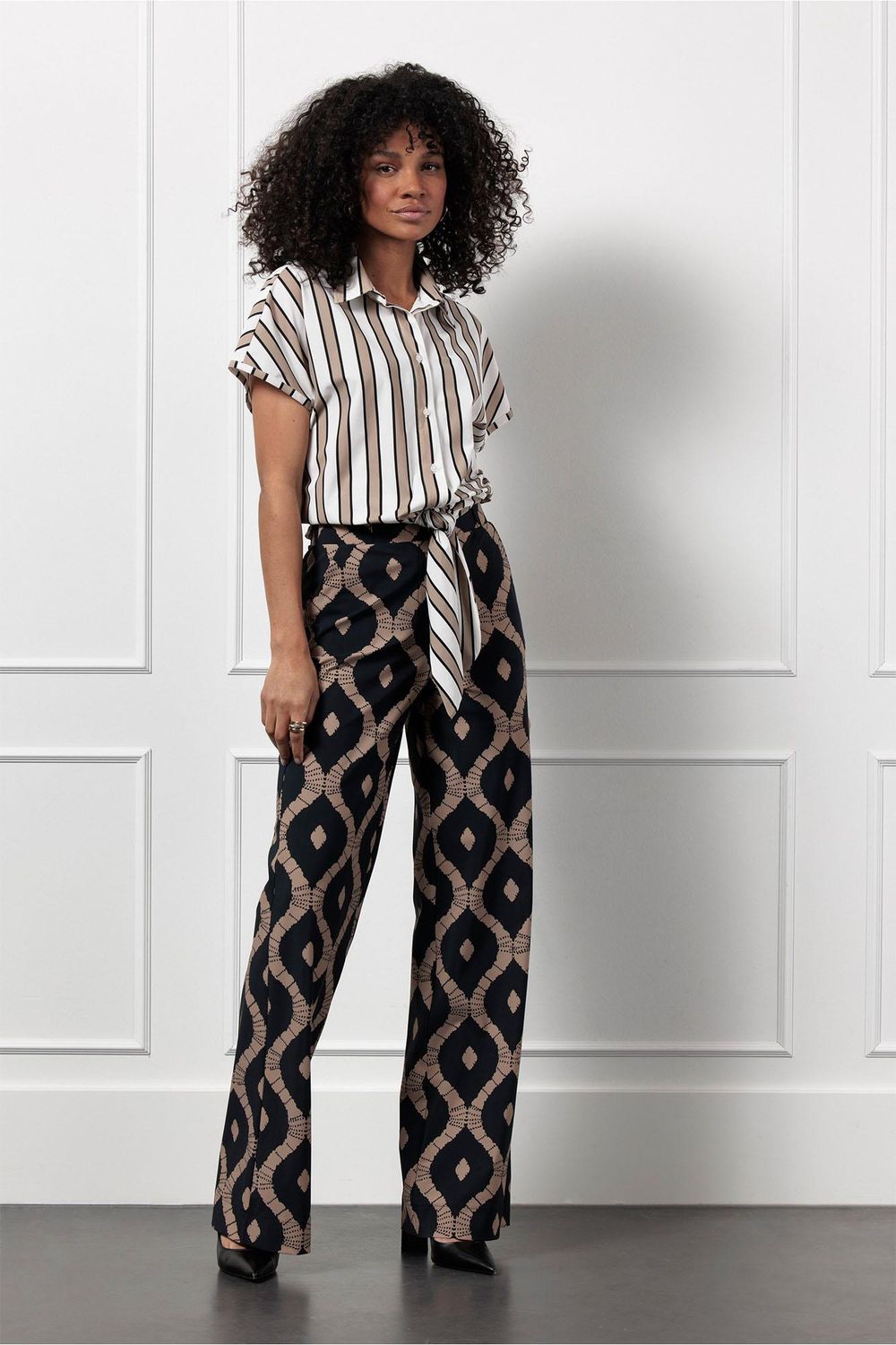 Studio Anneloes Marilon batik trousers Zwart