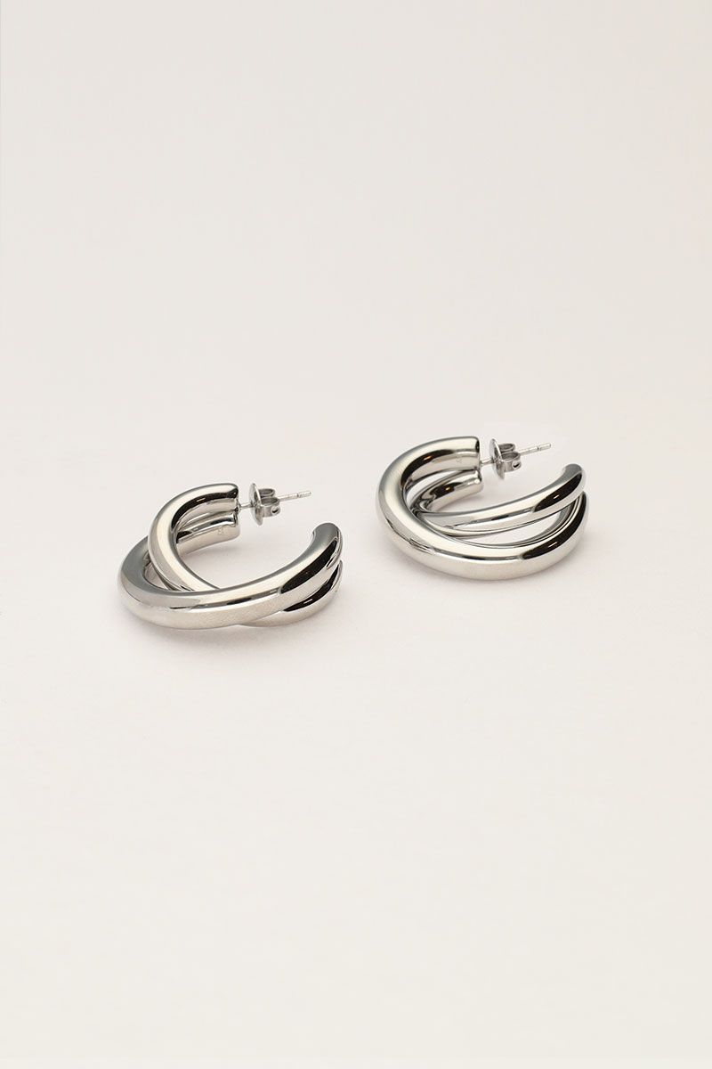 My Jewellery Earring hoops crossover Zilver
