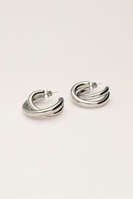 My Jewellery Earring hoops crossover Zilver