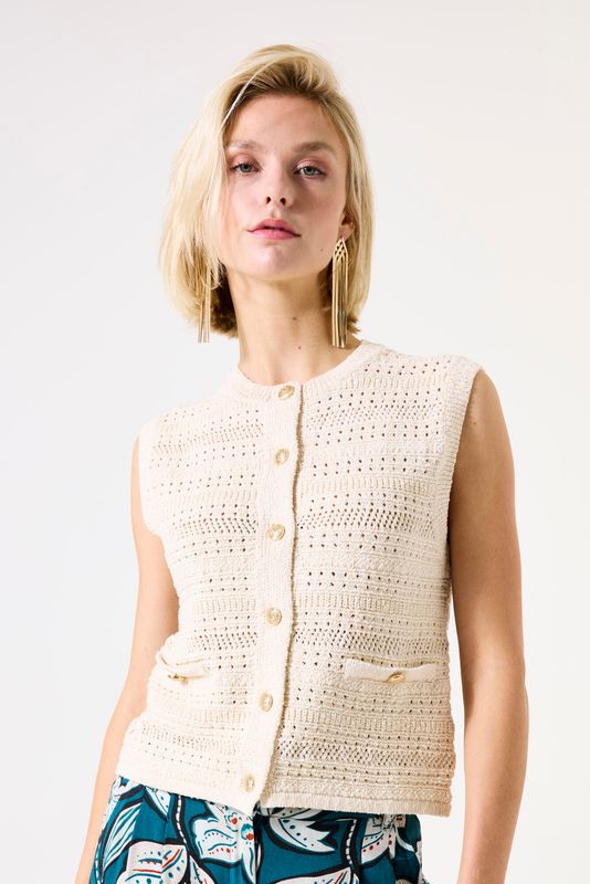 Garcia ladies cardigan Ecru