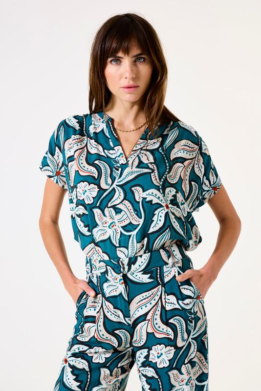 Garcia ladies shirt ss Groen