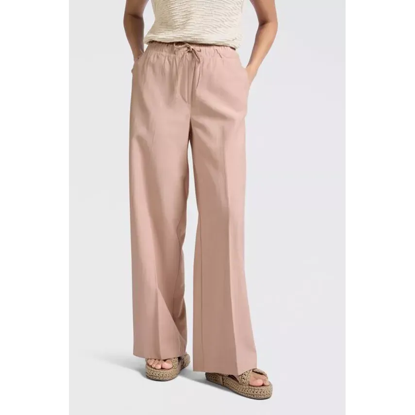 YaYa Woven wide leg trousers Roze
