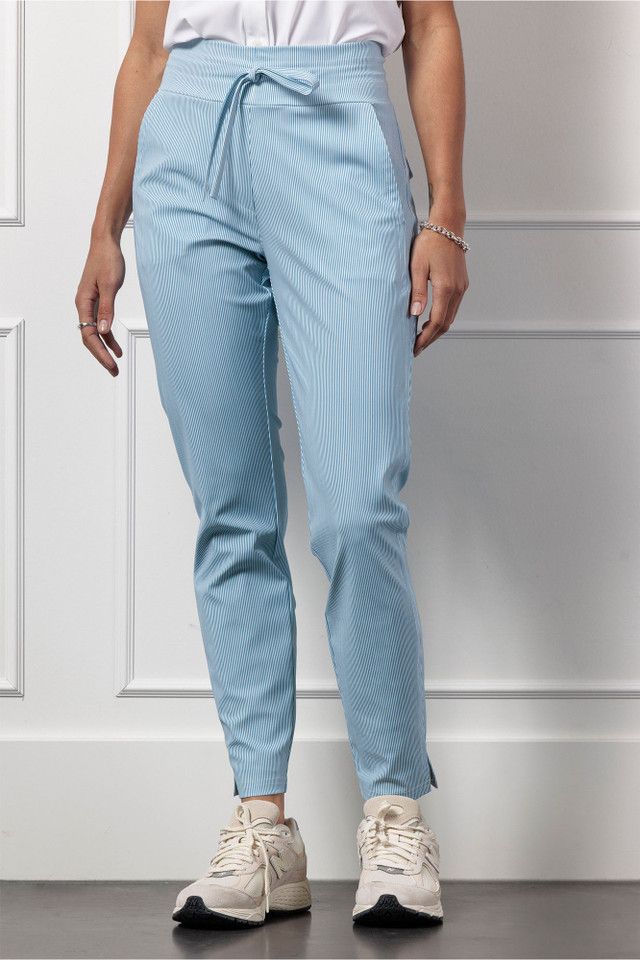 Studio Anneloes Startup stripe trousers Blauw