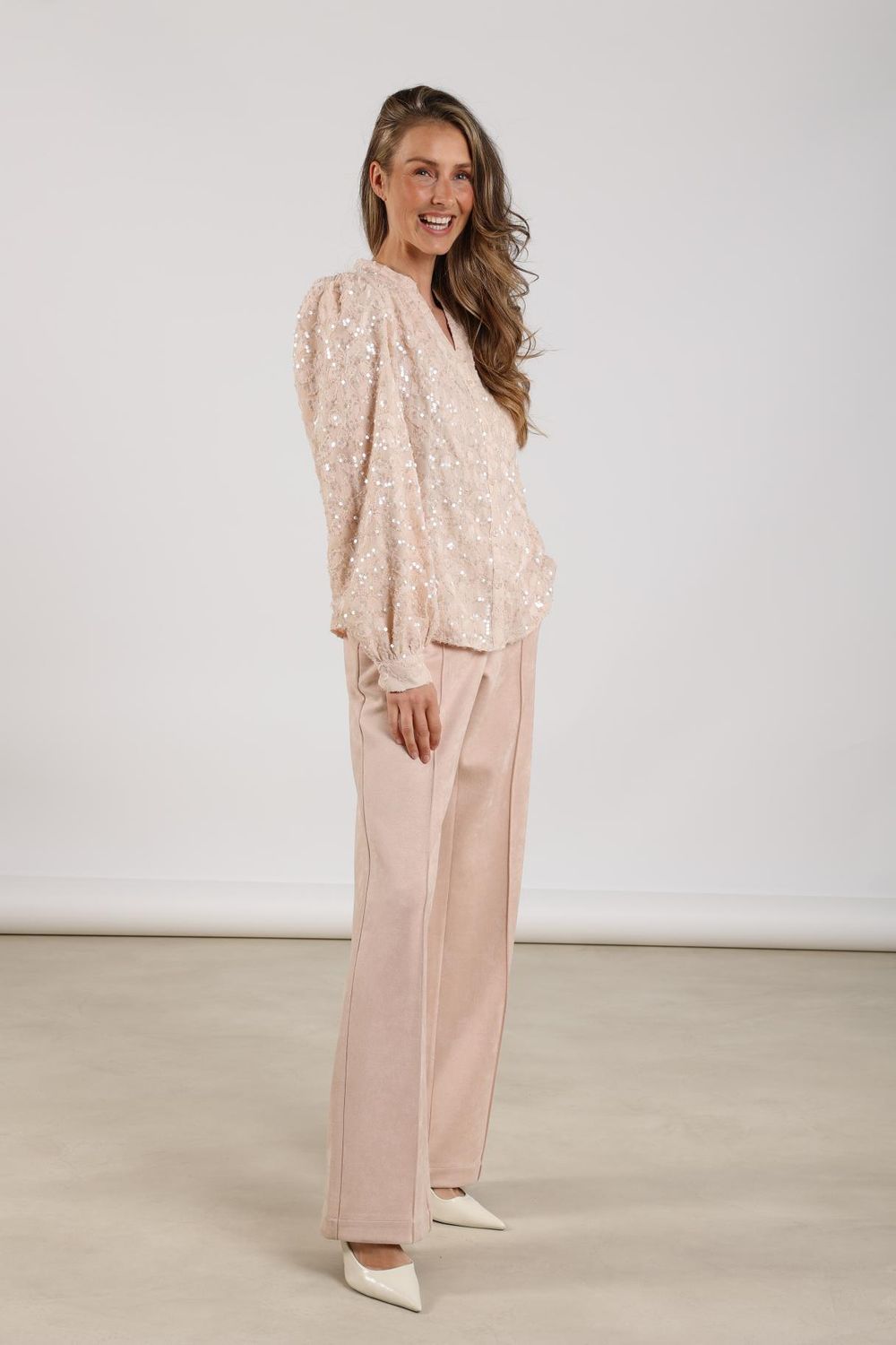 Nukus Jill Pants Suedine Roze