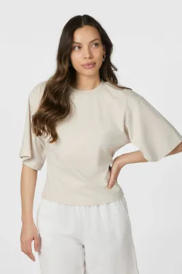 Neo Noir Asha boxy Tee Beige