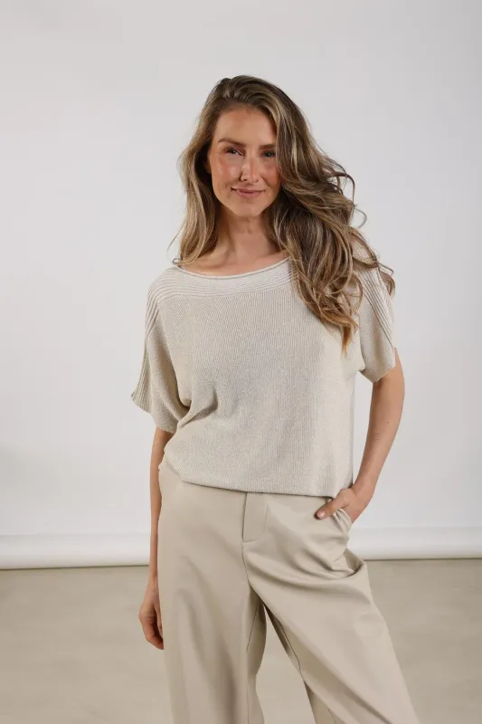 Nukus Merla Top Lurex Beige