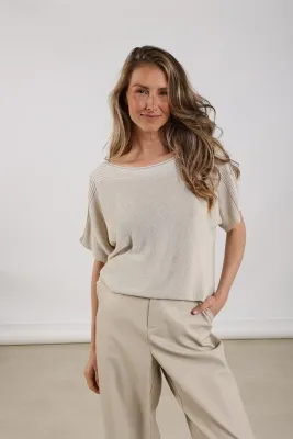 Nukus Merla Top Lurex Beige
