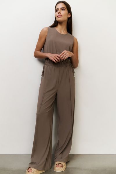 YaYa Jumpsuit met koorddetail Bruin