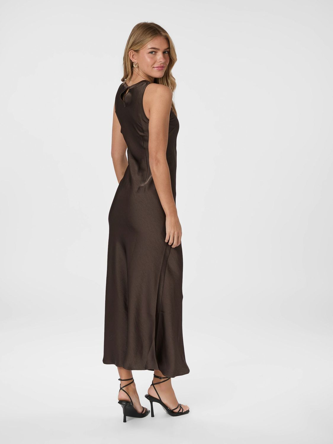 Neo Noir Celinie Heavy Sateen Dress Bruin