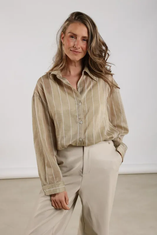 Nukus Iris Blouse Stripe Goud