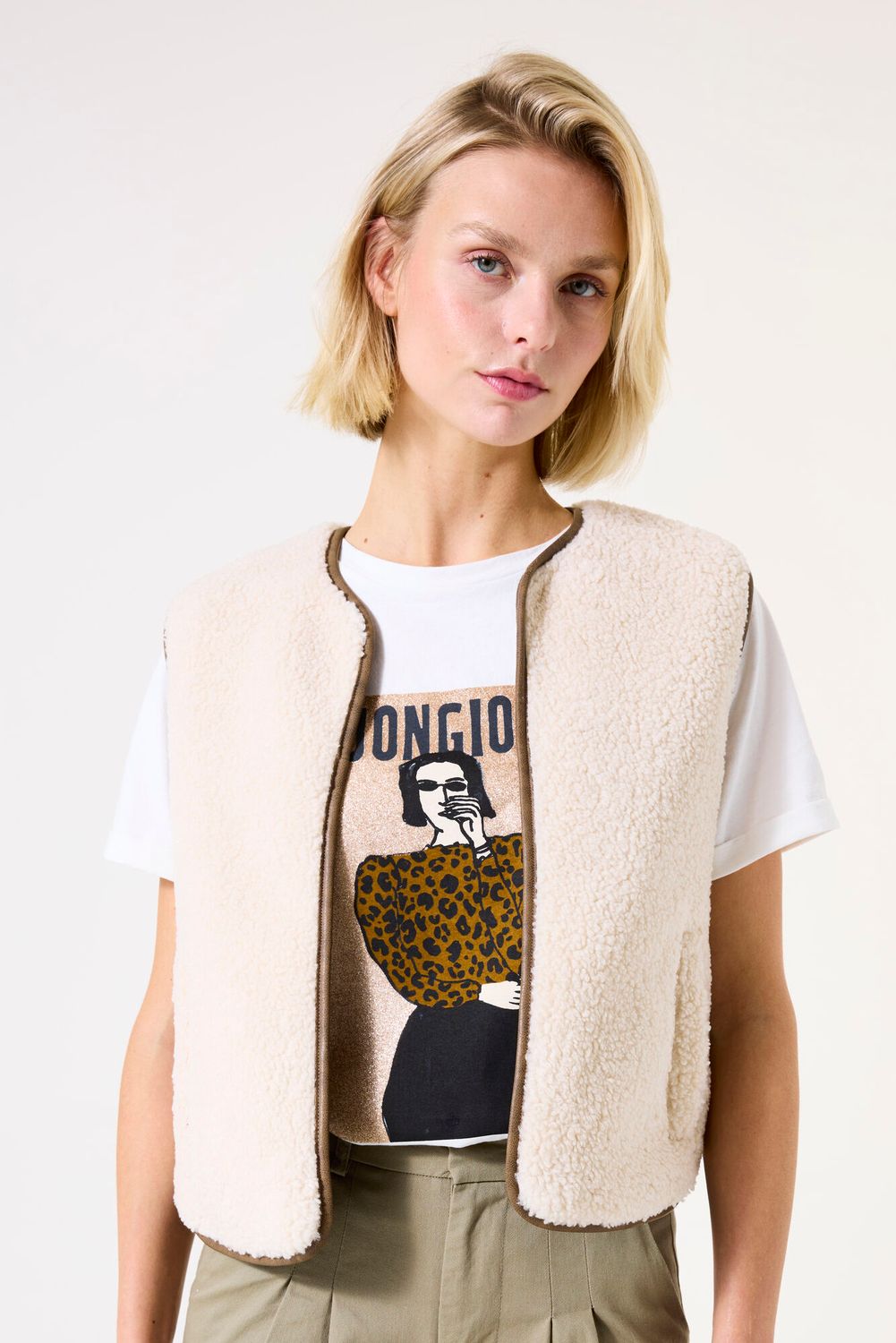 Garcia dames Gilet Beige