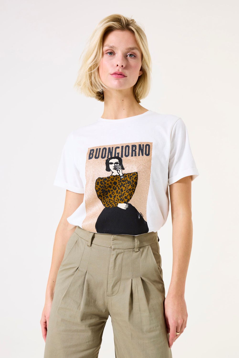 Garcia dames T-shirt Ecru