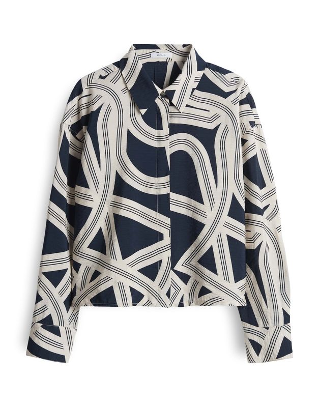 Opus dames blouse Famena lane Blauw