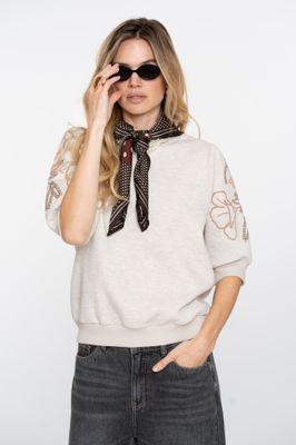 Geisha Sweater met pofmouw Beige