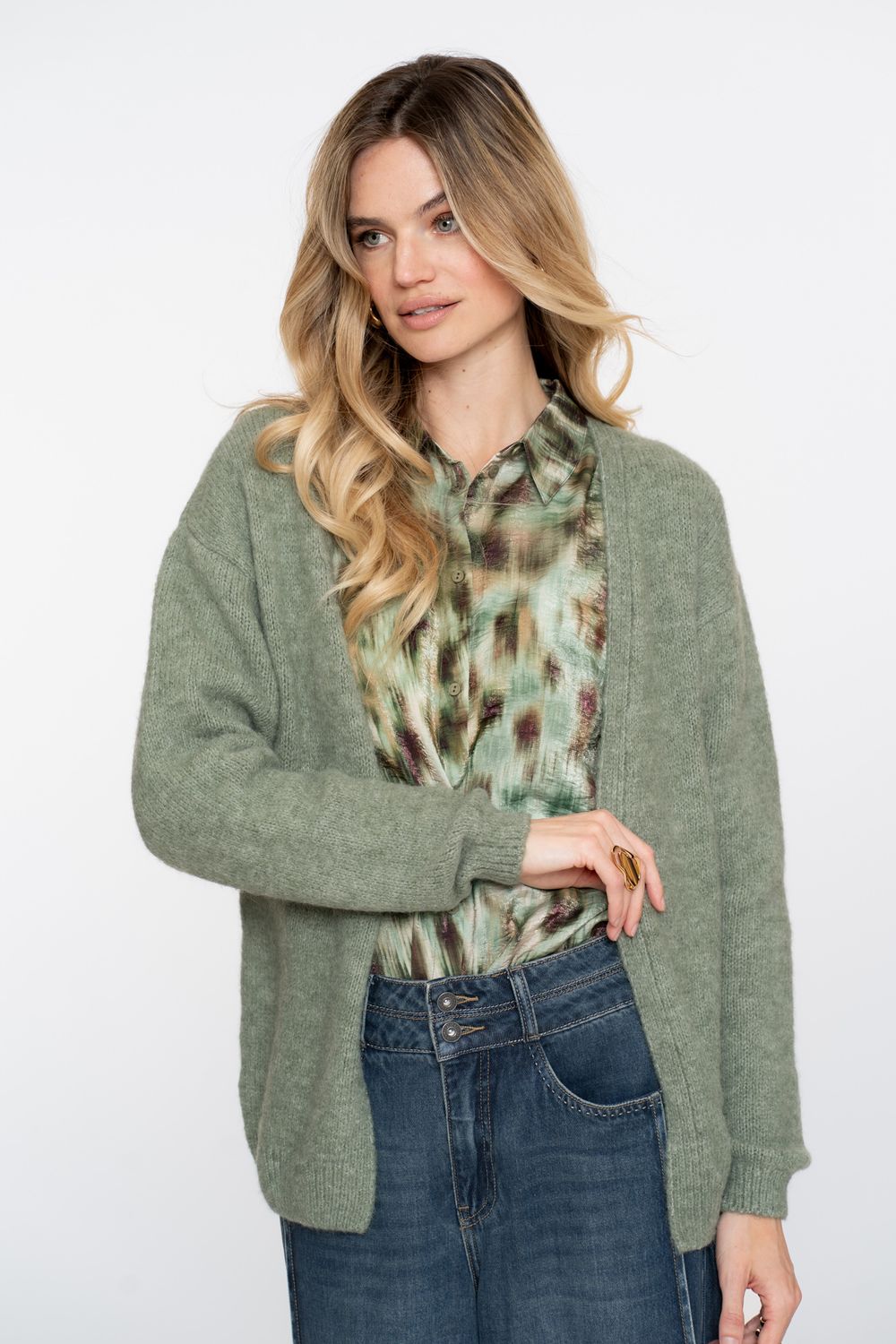Geisha Blouse print Groen 53659-20