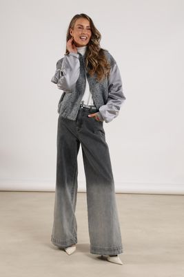 Nukus Baltimore Jacket Satin Grijs
