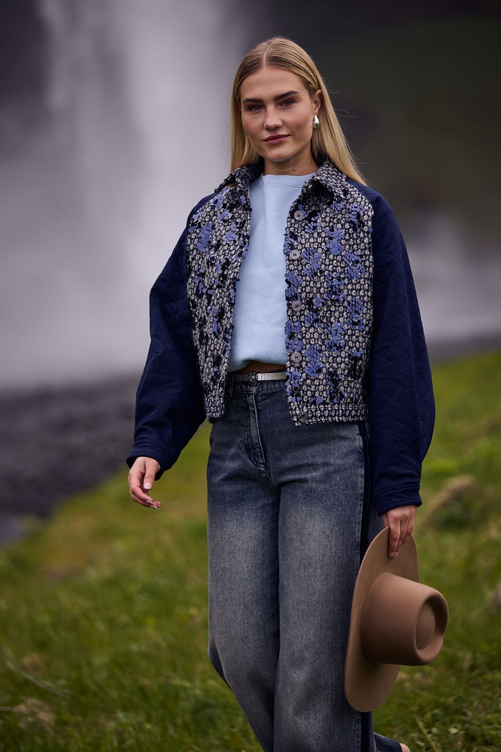 Nukus Milou Jacket Paillet Blauw