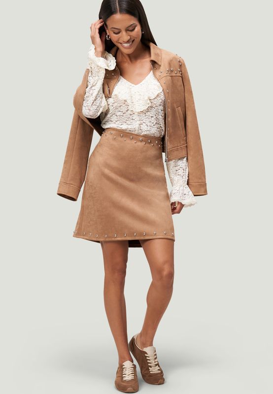 Zero Mini Rok Bruin