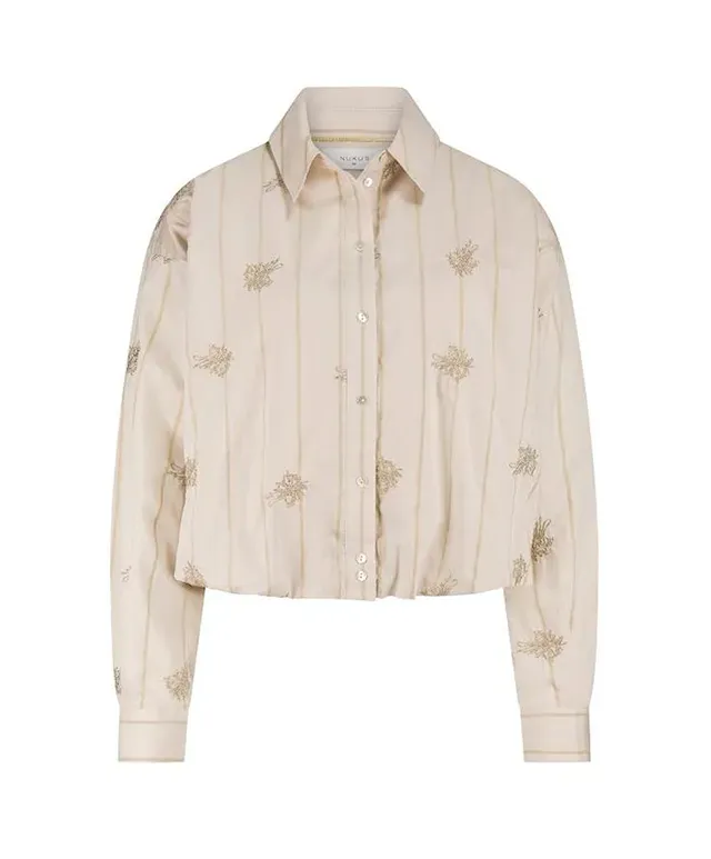 Nukus Lara Blouse Embroidery Beige