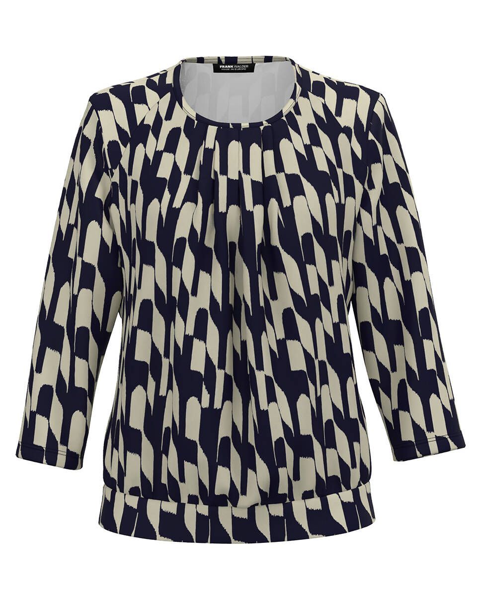 Frank Walder Blouse shirt  3/4 mouw Beige