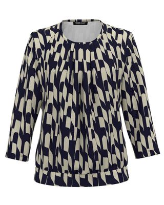 Frank Walder Blouse shirt  3/4 mouw Beige