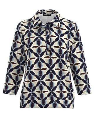 Frank Walder Polo-Shirt 3/4 mouw Beige