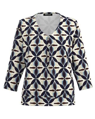 Frank Walder Blouse shirt  3/4 mouw Beige
