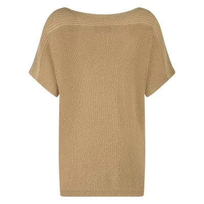 Nukus Merla Top Lurex Bruin