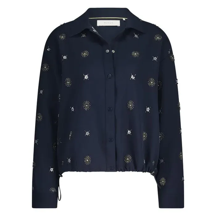 Nukus Newport Blouse Embroidery Blauw