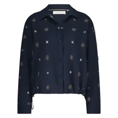 Nukus Newport Blouse Embroidery Blauw