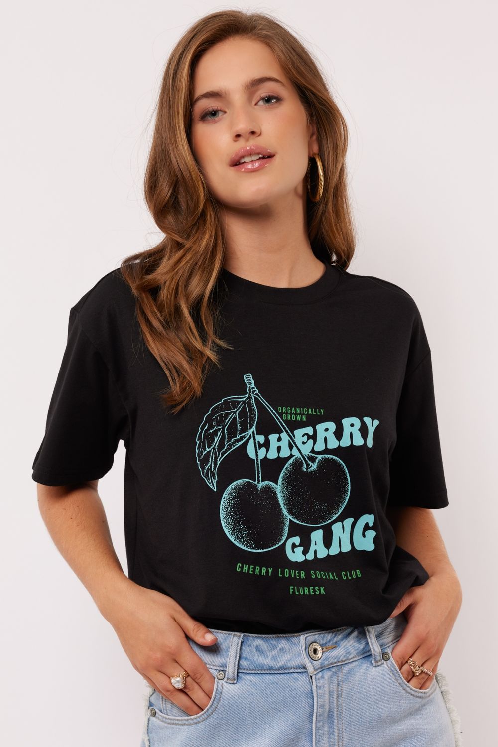 Fluresk Miralda T-shirt cherry zwart