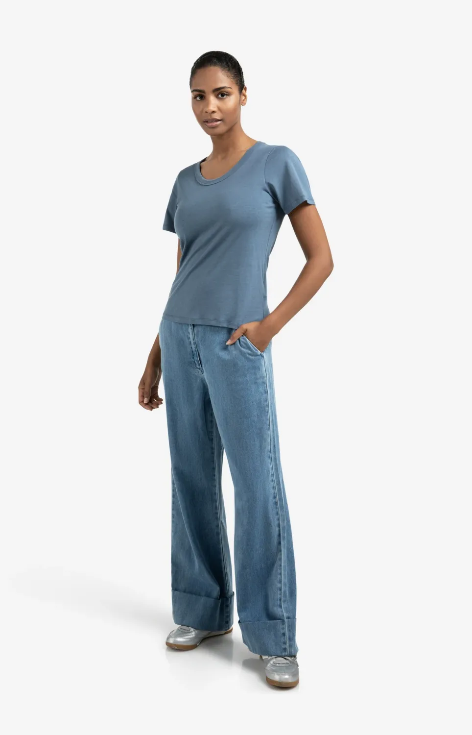Yaya T-shirt met ronde ribhals
