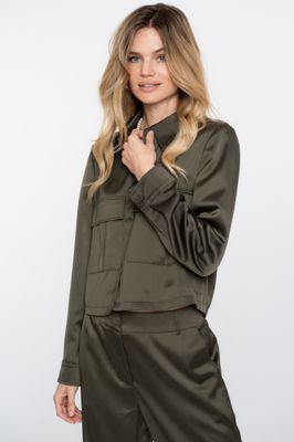 Geisha Jacket shiny Groen