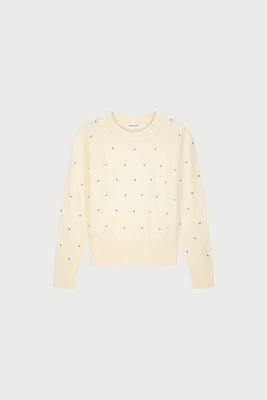 Fabienne Chapot Lidi Rhinestone Pullover Ecru CLTPUL12AW25