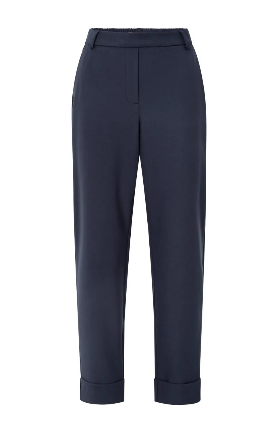 YaYa Broek met omgeslagen zoom Blauw
