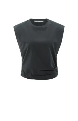 YaYa Top met schoudervulling Zwart