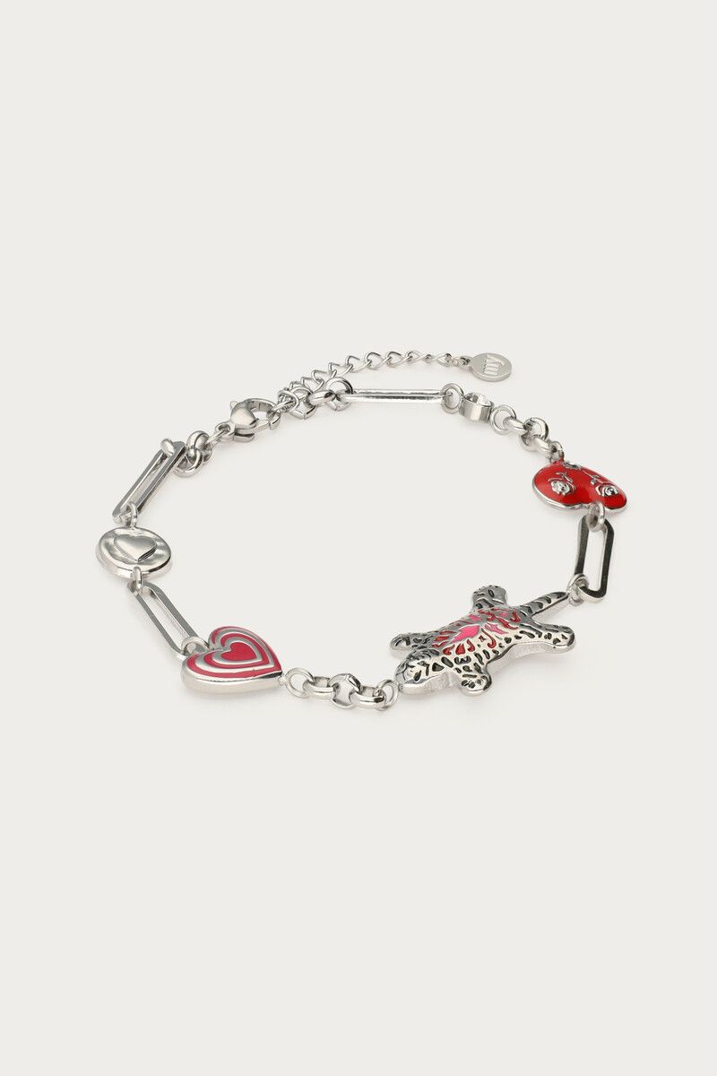 My Jewellery Bracelet leopard charms Zilver