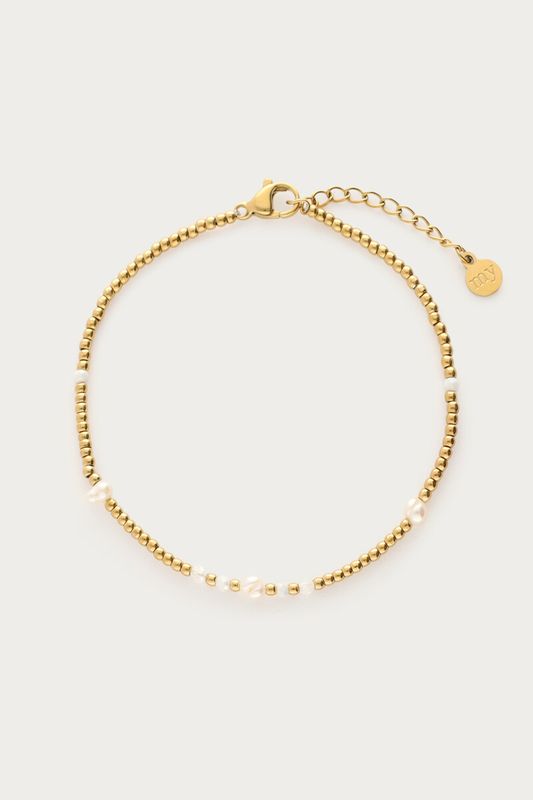 My Jewellery Bracelet cubes and pearls Goud