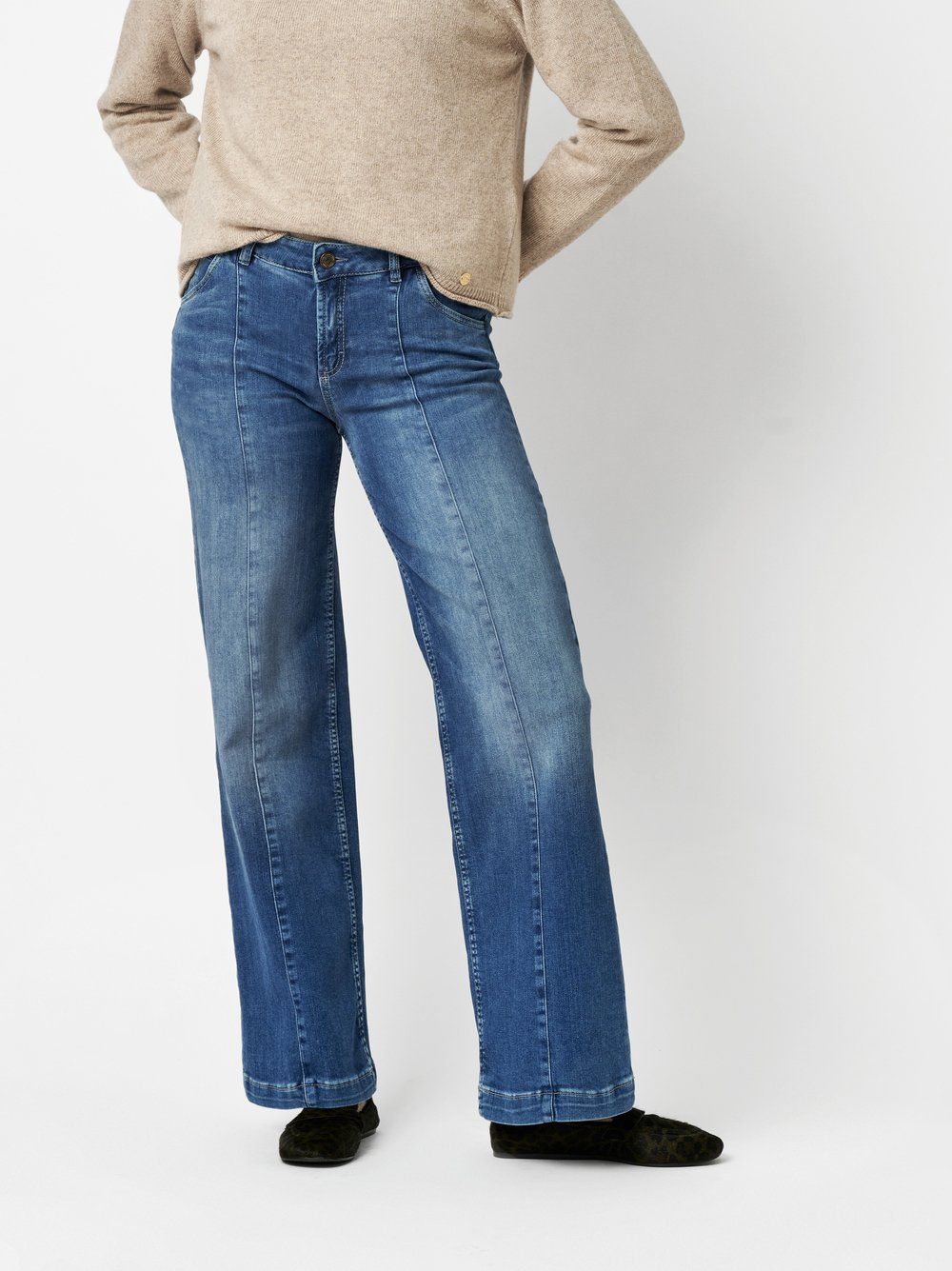 Toni broek Ella Flared Blauw
