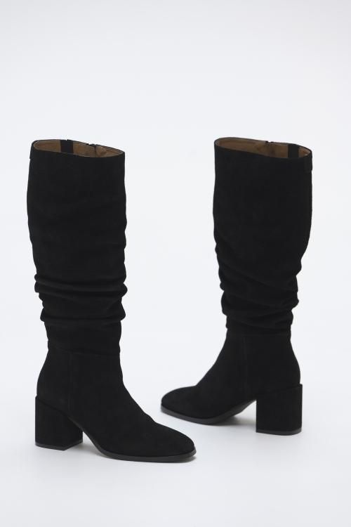 DWRS Label hoge laars Portland suede  zwart