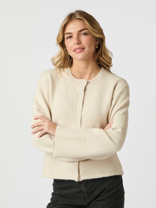 Neo Noir Mixie Knit cardigan Ecru