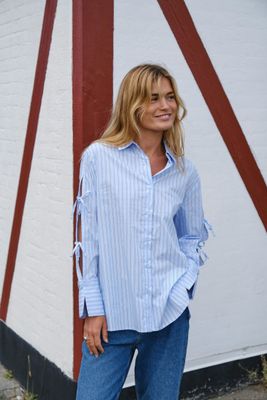 Neo Noir Selini Multi Stripe Shirt Blauw