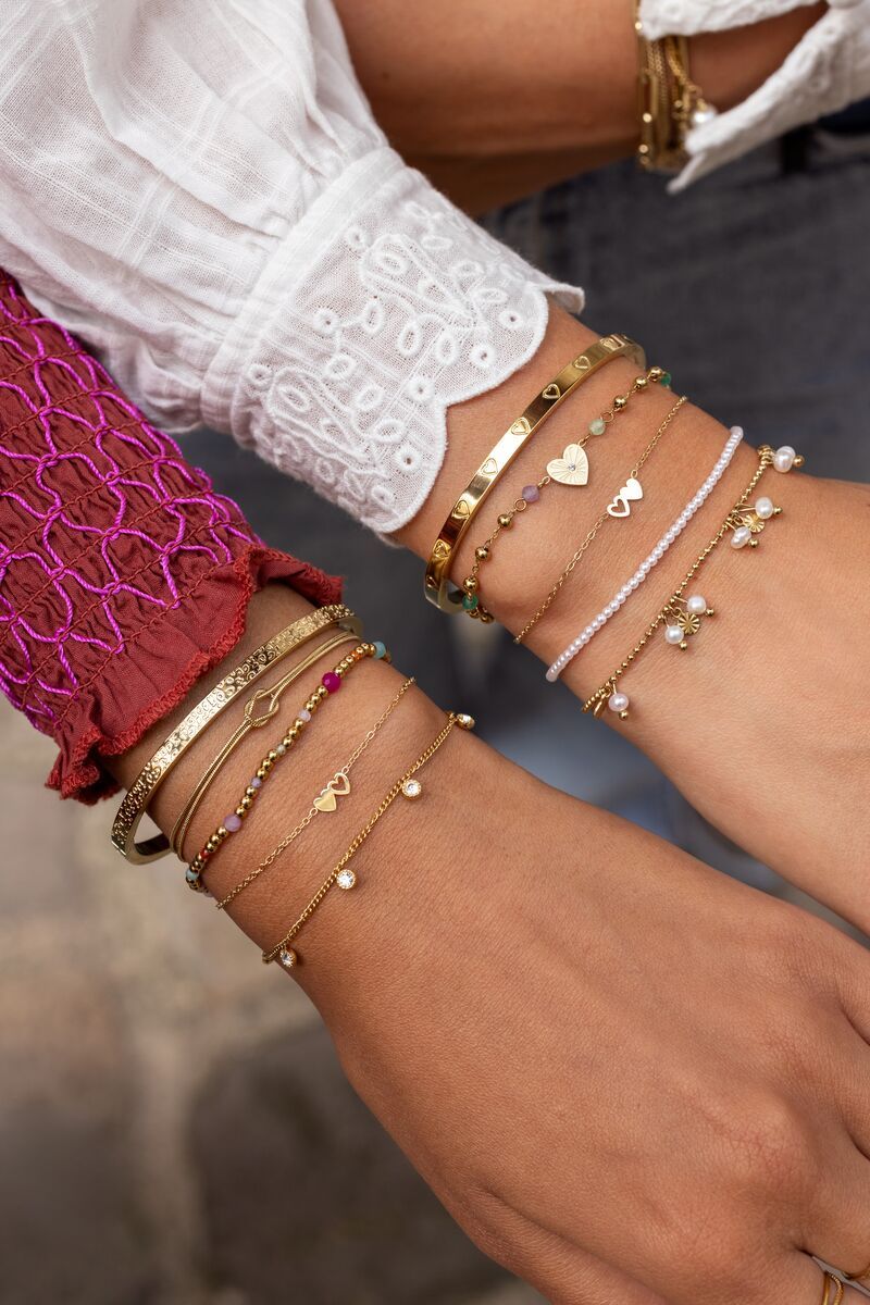 My Jewellery Bracelet besties 2 hearts Goud