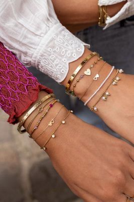 My Jewellery Bracelet besties 2 hearts Goud