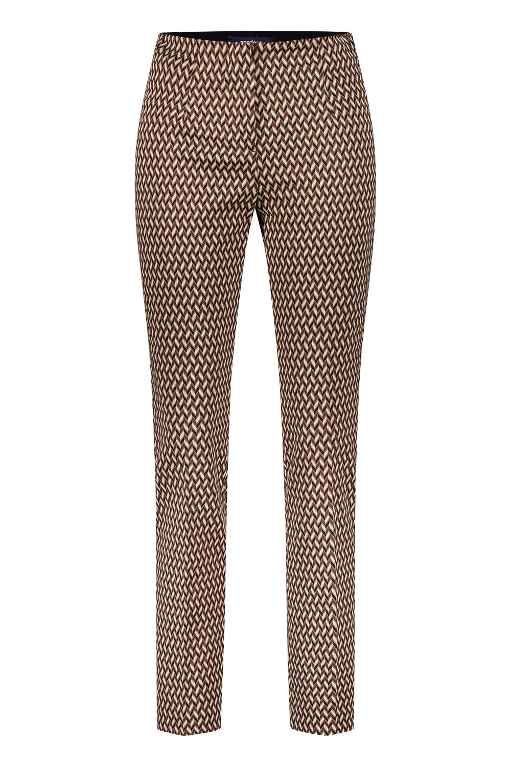 Gardeur Hose Zigarette Slim Bruin