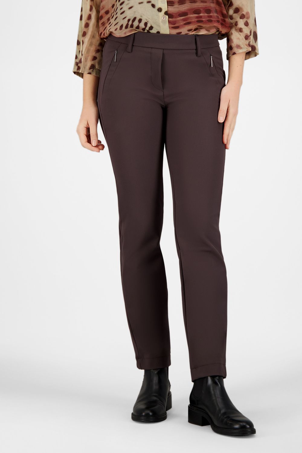 Gardeur Hose Pull On Slim Bruin