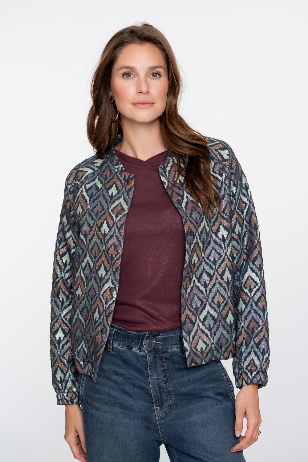 Geisha Jacket print Blauw